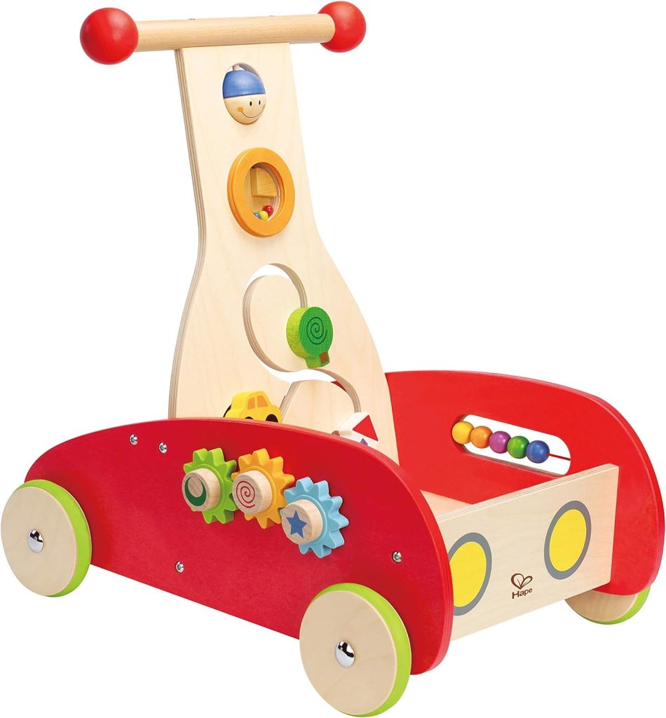 trotteur Hape E0370 Wonder Walker - Multi-Activity Push Along Wooden Toy