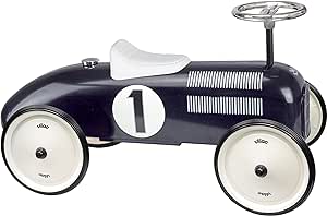 Vilac - Porteur enfant - Ma voiture de course vintage en métal noir 